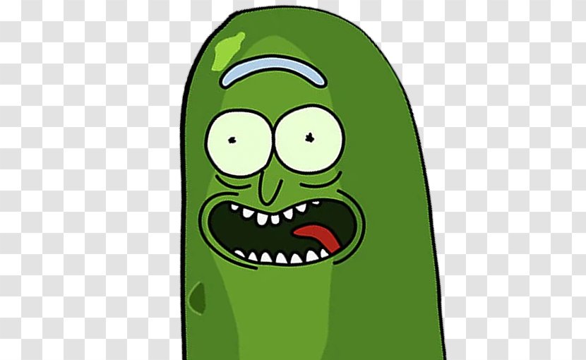 Rick Sanchez Morty Smith Pickled Cucumber Pickle - Sticker - Grass Transparent PNG