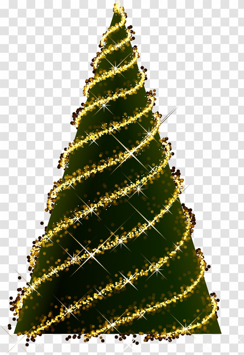 Christmas Tree Cartoon - Spruce - Green Transparent PNG