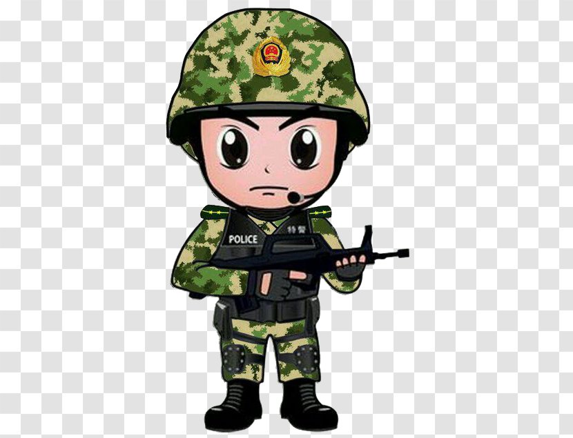 China Police Chinese Public Security Bureau Cartoon - Aya Liu - Armed SWAT Transparent PNG