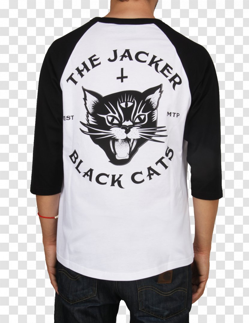 T-shirt Black Cat Jacker Workshop Jacket - Sweatshirt Transparent PNG