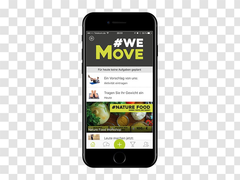 Smartphone Feature Phone Mobile Phones #weMove Fürth - Fitness App Transparent PNG