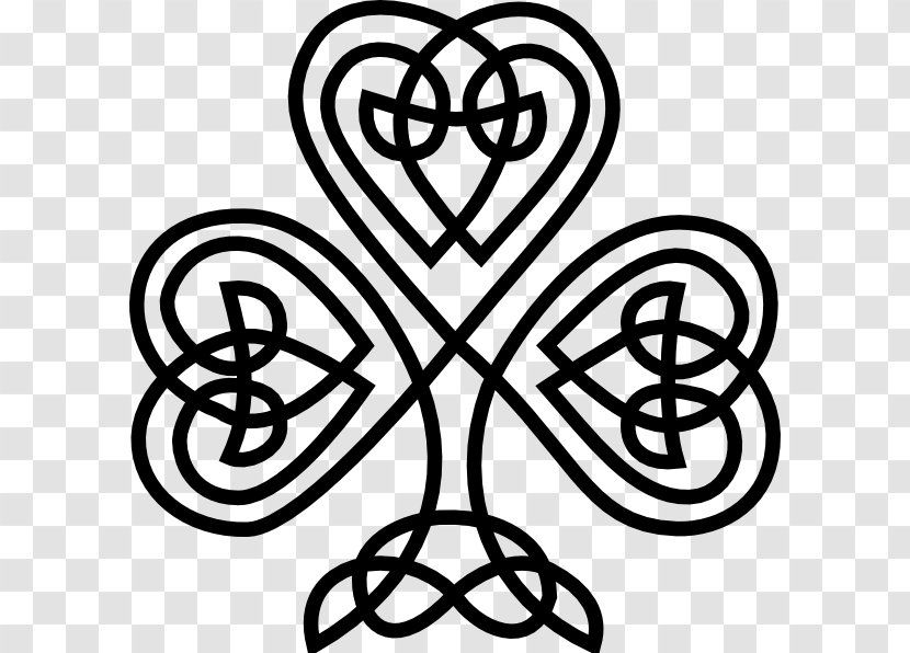 Ireland Shamrock Celts Celtic Knot Clip Art Black And White