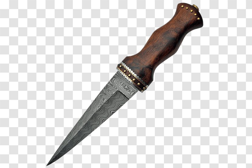 Knife Damascus Steel Blade Dagger - Cold Weapon Transparent PNG