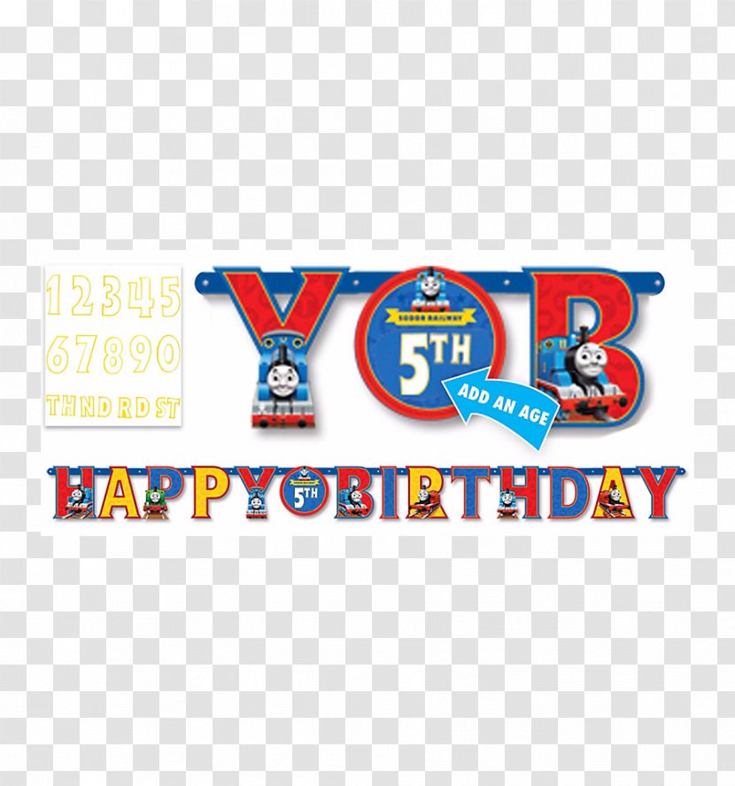Happy Birthday Party Supply Thomas - Character Transparent PNG