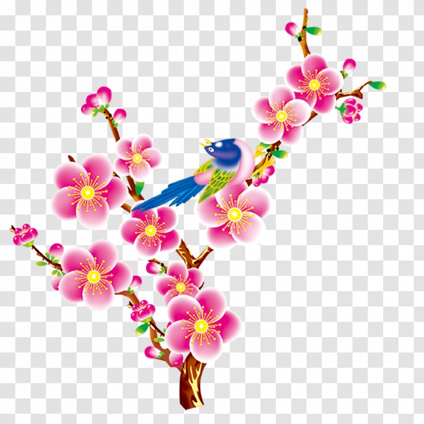 Floral Design Bird Flower - Flowering Plant - Christmas Elements Transparent PNG