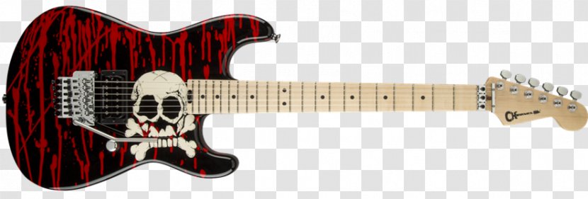 San Dimas Charvel Electric Guitar Fingerboard - Musician - Skull Blood Transparent PNG