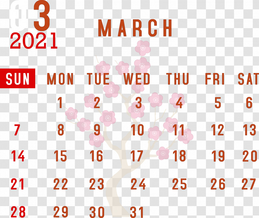 March 2021 Printable Calendar March 2021 Calendar 2021 Calendar Transparent PNG