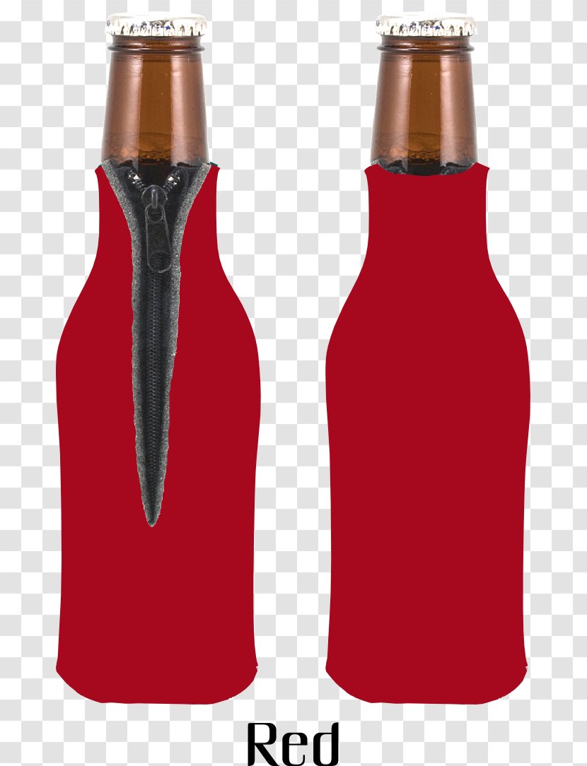 Beer Bottle Wine Glass - Zipper Transparent PNG