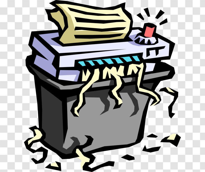 Paper Clip Art Office Shredders Openclipart Free Content - Shredding Bin Transparent PNG