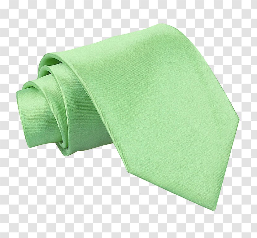 Necktie Green Bow Tie Satin Lime - Plain Transparent PNG