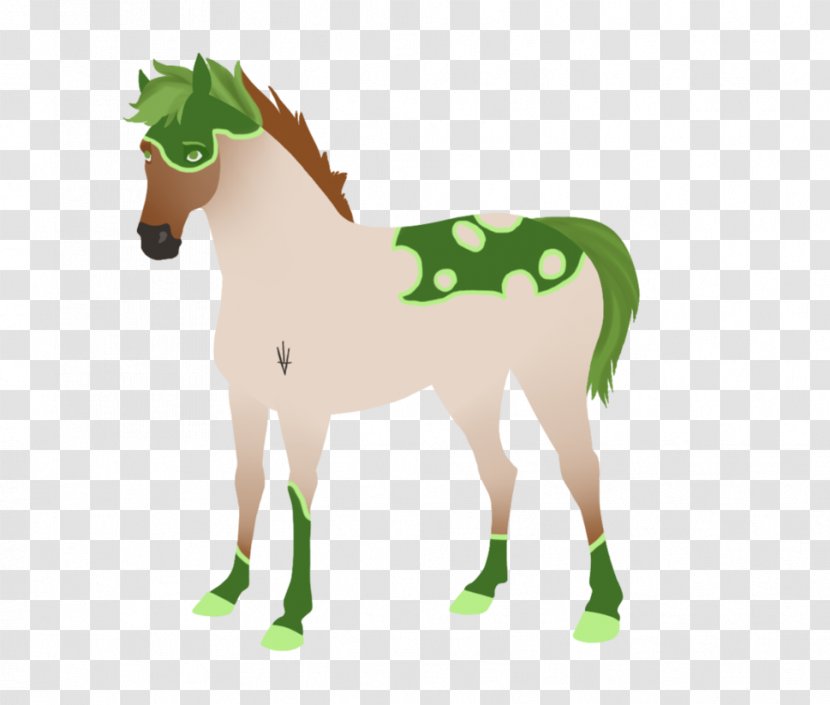 Foal Mane Stallion Mare Colt - Green - Mustang Transparent PNG