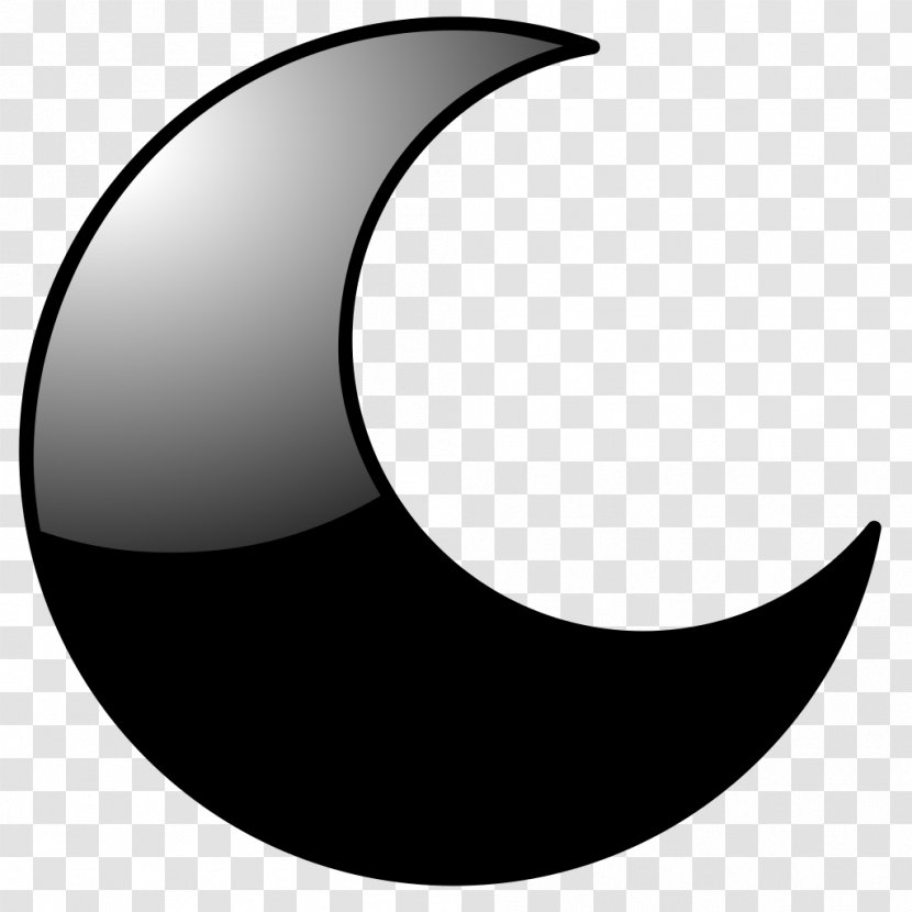 Crescent Black Image - Blackandwhite - Populus Nigra Transparent PNG