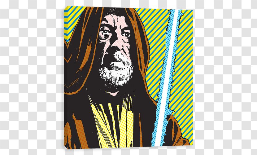 Obi-Wan Kenobi Luke Skywalker Anakin R2-D2 The Force - Canvas Print - Retro Pop Transparent PNG