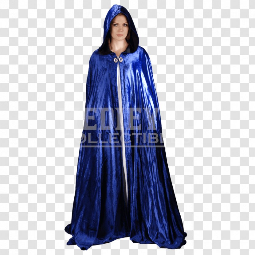 Cloak Robe Costume Clothing Cape - Blue Transparent PNG