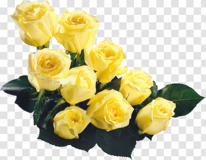 Rose Flower Bouquet Yellow Clip Art - Wedding Transparent PNG
