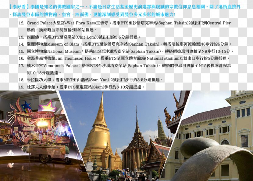 Temple Of The Emerald Buddha Images In Thailand Landmark Tourism Tourist Attraction - Wat - Thai Transparent PNG