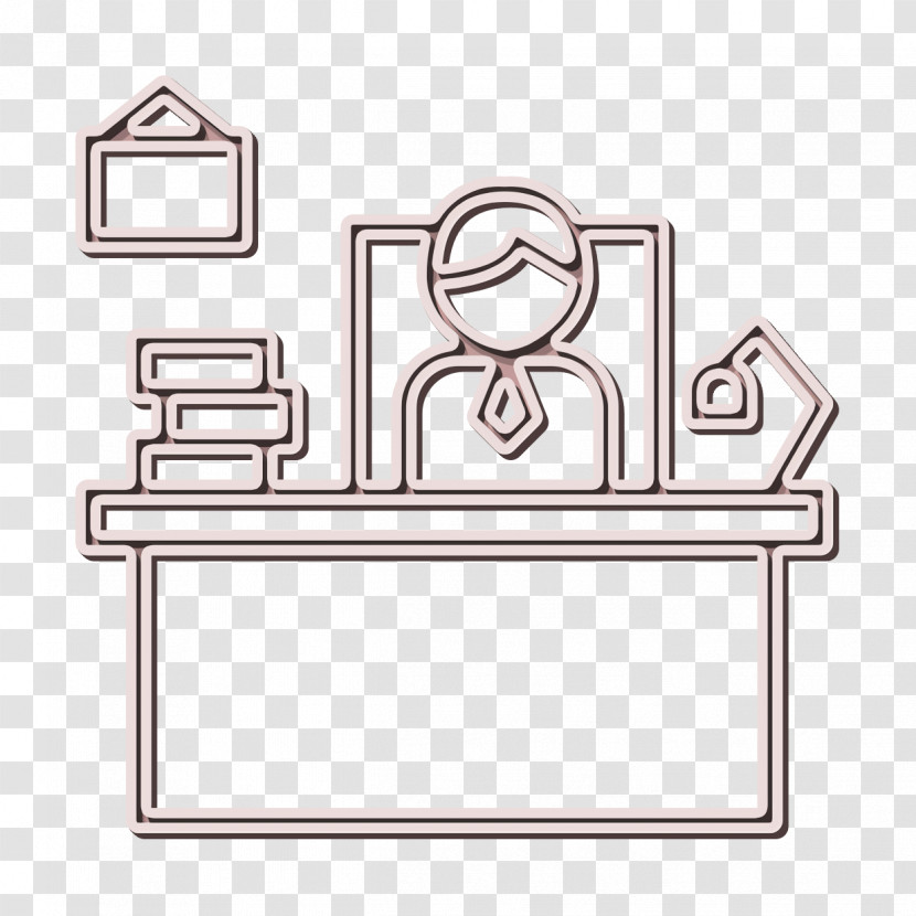 Desk Icon Business Icon Worker Icon Transparent PNG