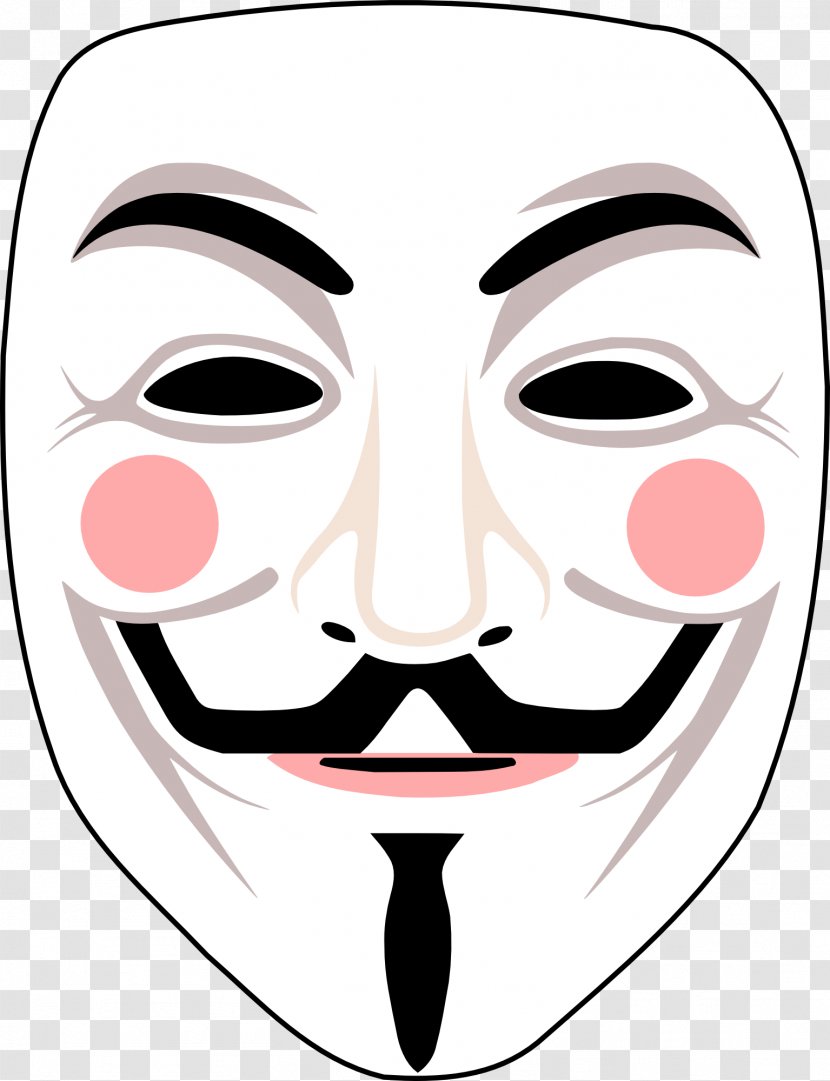 Gunpowder Plot Guy Fawkes Mask Anonymous V For Vendetta Transparent PNG