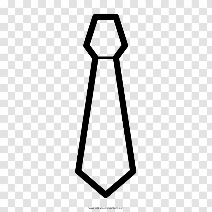 Coloring Book Necktie Drawing Black And White Livery - Area - Hombre Transparent PNG