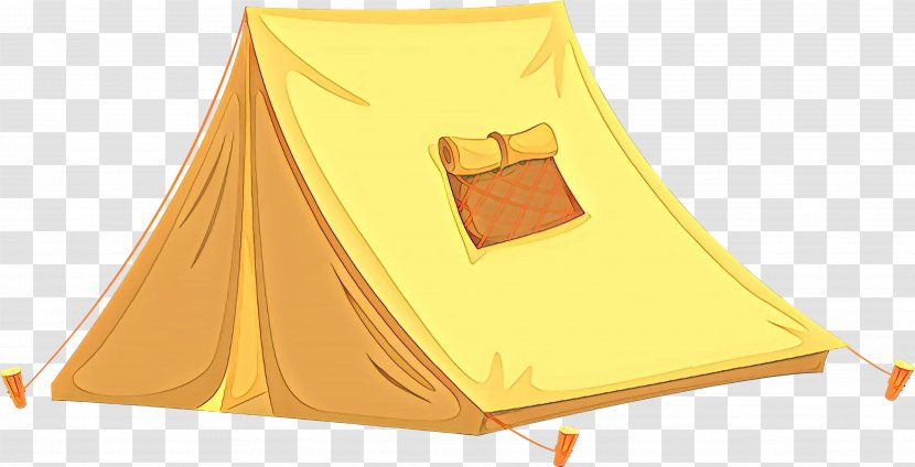 Camping Cartoon - Yellow Bell Tent Transparent PNG