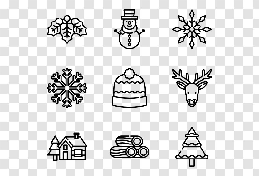 Winters Vector - Charms Pendants - Line Art Transparent PNG