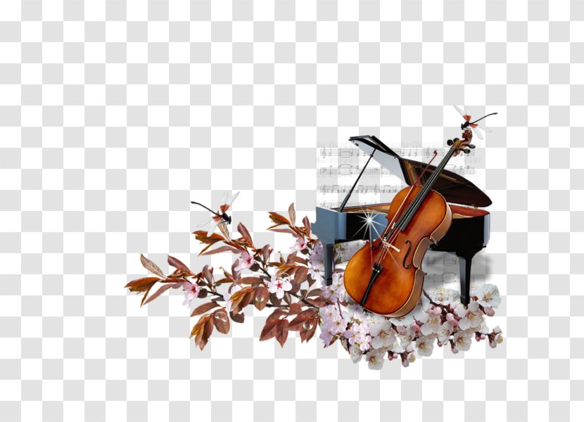 Cello Piano Violin Musical Instruments - Heart - Blessing Day Transparent PNG
