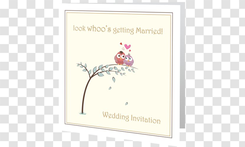Bird Paper Greeting & Note Cards Cartoon - Cute Wedding Invitation Transparent PNG