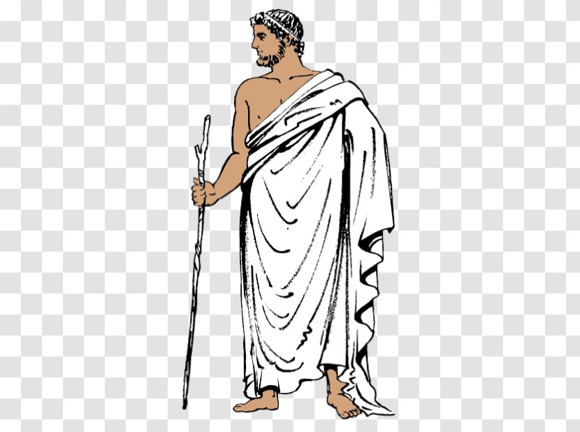 Ancient Greece Himation Chlamys Peplos - Costume Transparent PNG