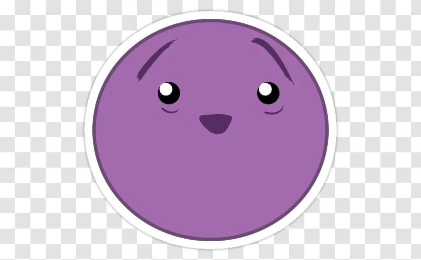 Smiley Snout Circle Text Messaging Animated Cartoon - Purple Transparent PNG