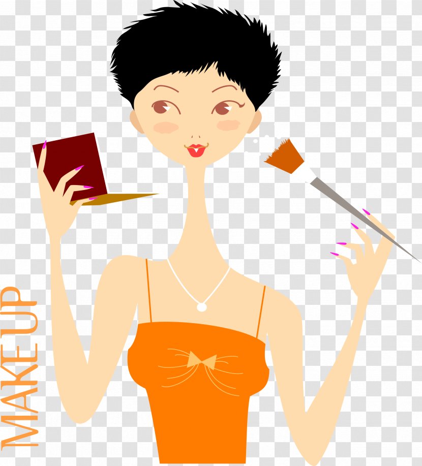 Cosmetics Make-up Beauty Parlour Hairdresser - Tree - Vector Orange Transparent PNG