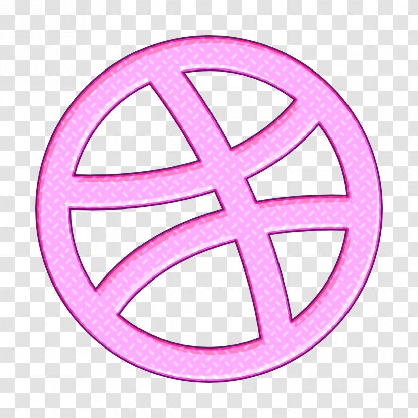 Dribbble Icon Logo Social Media Logos - Pink - Peace Transparent PNG