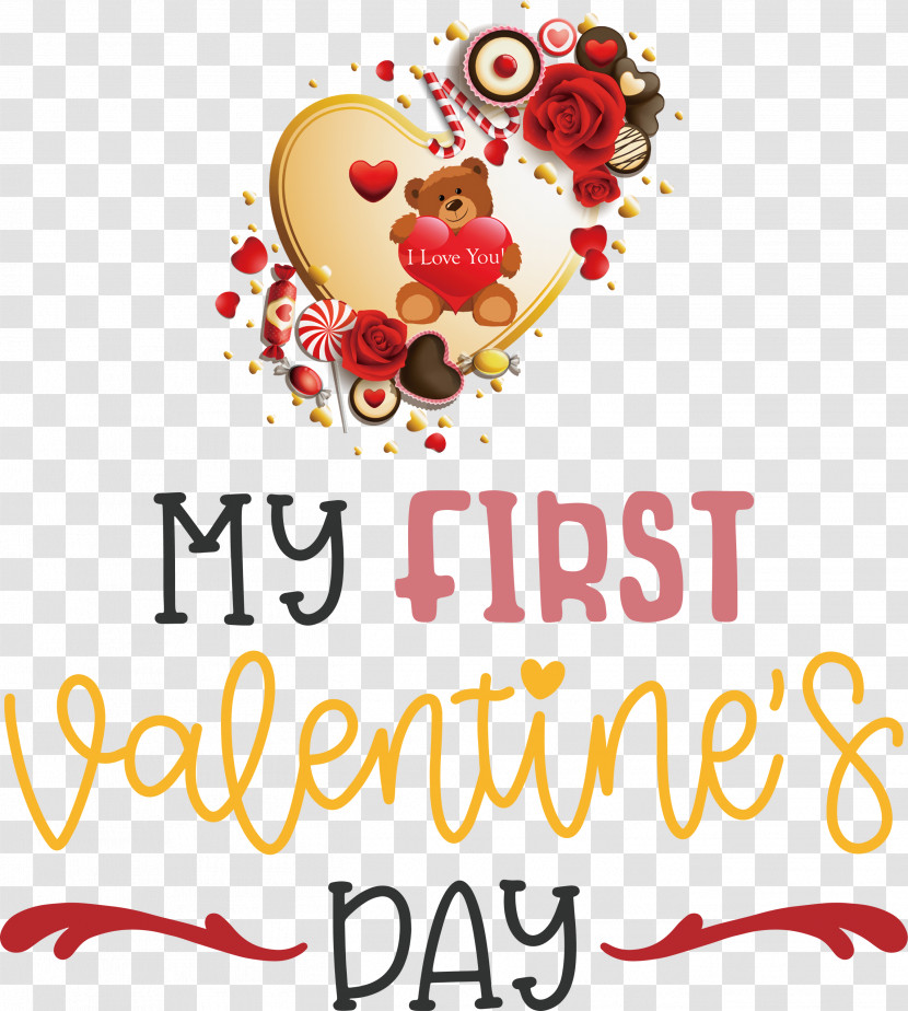 My First Valentines Day Valentines Day Quote Transparent PNG