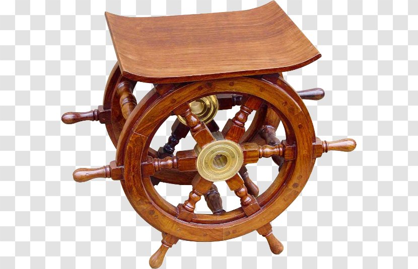 Table Stool Furniture Ship's Wheel Wood Transparent PNG
