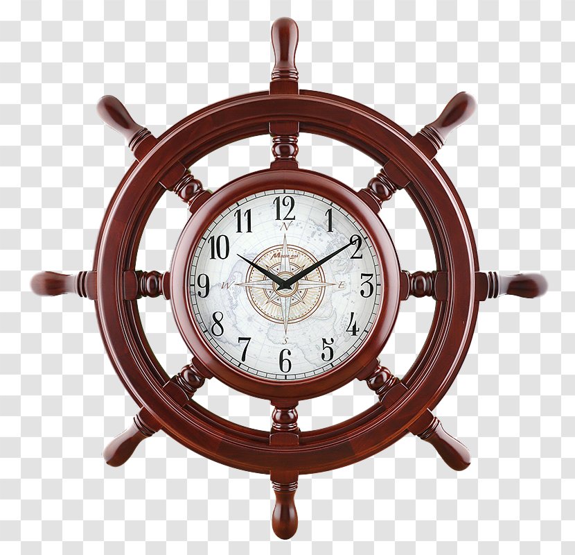 Ships Wheel Alarm Clock - Seth Thomas - Electronic Bell Clocks Rudder Type Transparent PNG