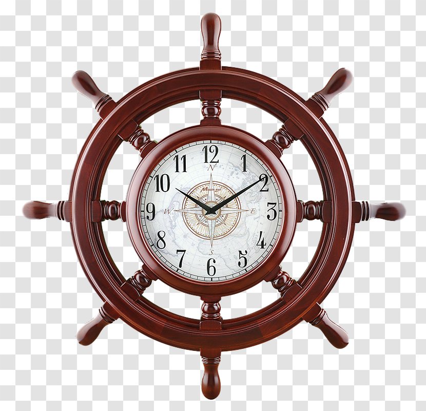 Ships Wheel Alarm Clock - Seth Thomas - Electronic Bell Clocks Rudder ...