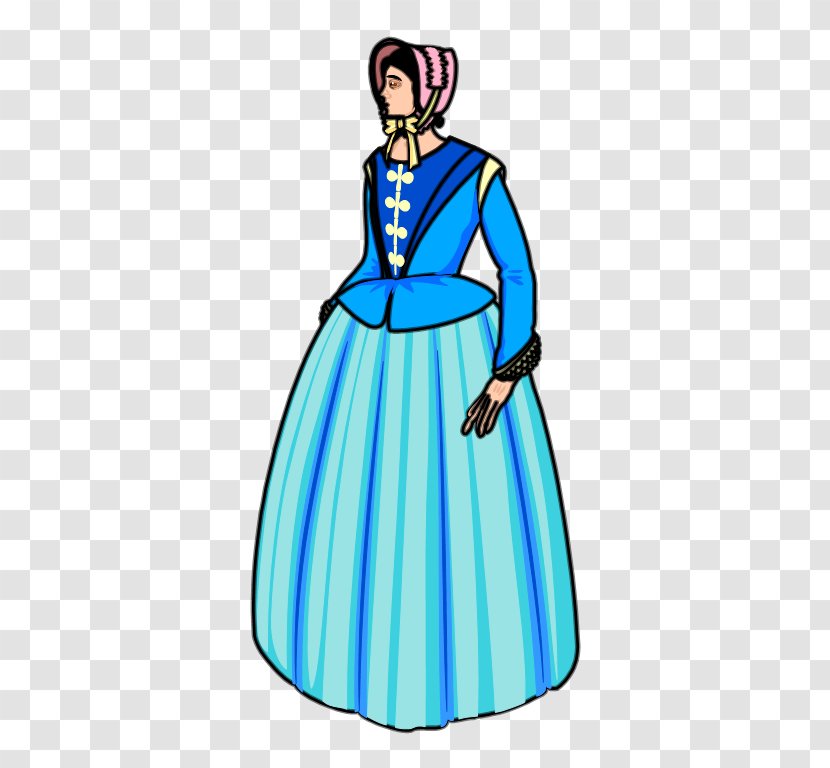 Clip Art Gown Costume Design Illustration - Dress - Victorian Woman Transparent PNG