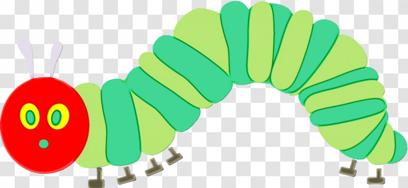 Cartoon Caterpillar Green Insects Meter Transparent PNG
