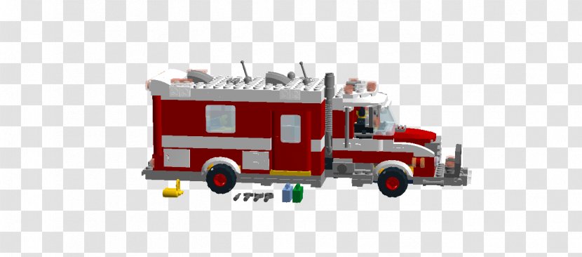 LEGO Fire Department Motor Vehicle Cargo - Truck - Ambulance Moc Transparent PNG