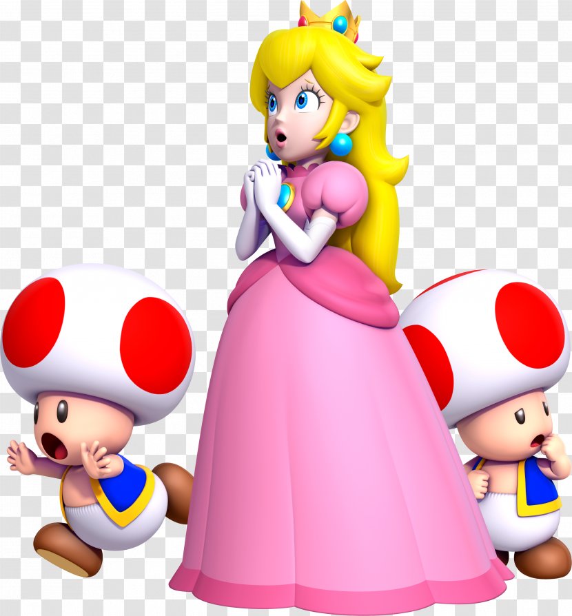 Super Mario Bros. New Bros Princess Peach - Figurine Transparent PNG