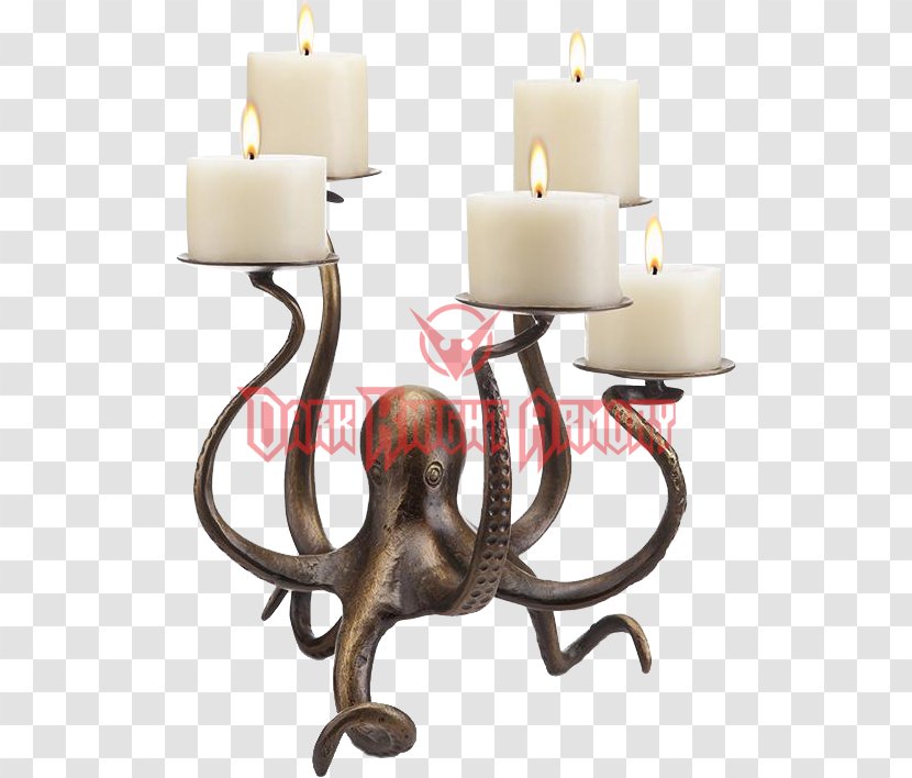Octopus Candelabra Candlestick Lantern - Candle Transparent PNG