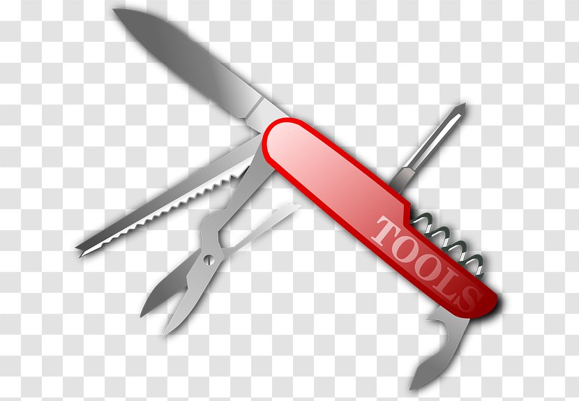 Pocketknife Clip Art Swiss Army Knife Openclipart - Tool - Cut Transparent PNG