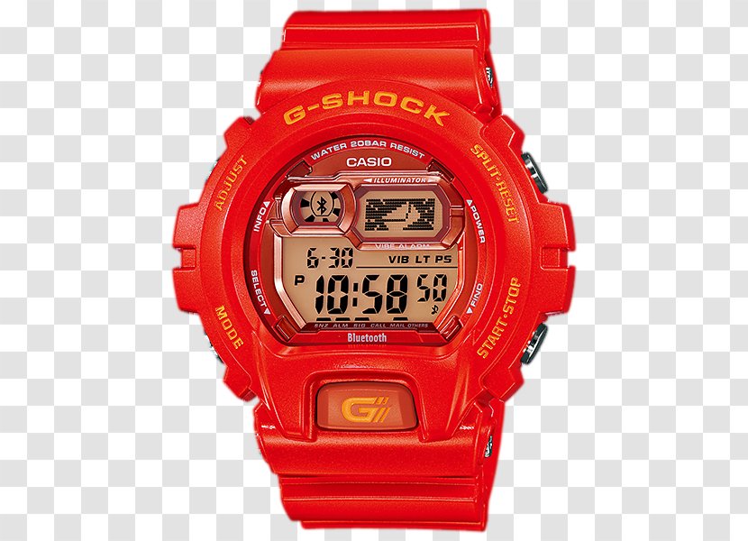 g shock transparent red