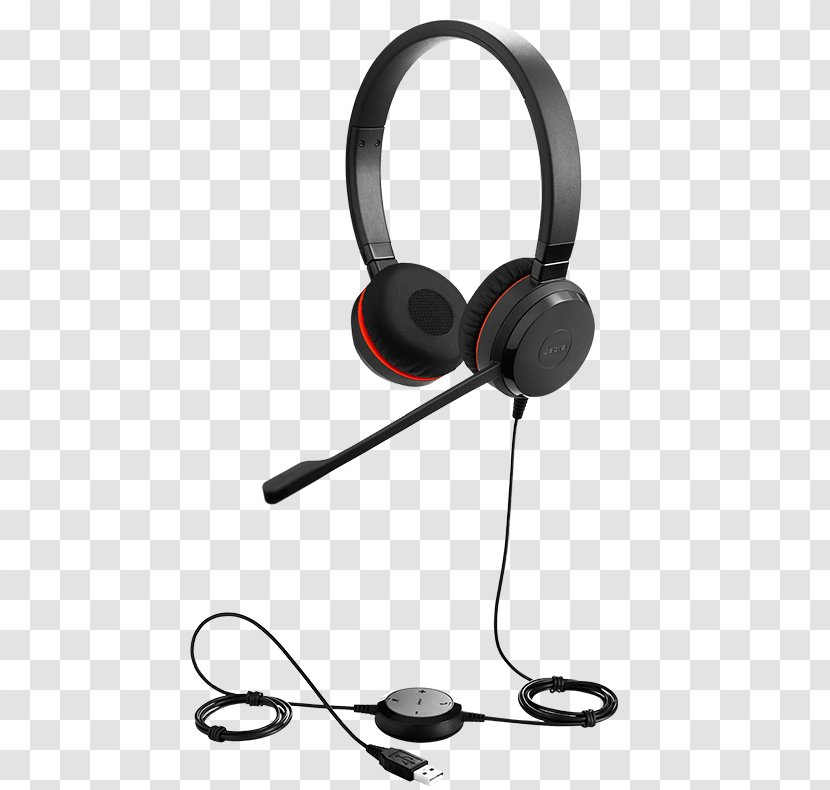 Jabra Evolve 40 30 UC Stereo Headset II HS Mono 3.5 Mm Jack 14401-20 20 - Uc - Headphones Transparent PNG