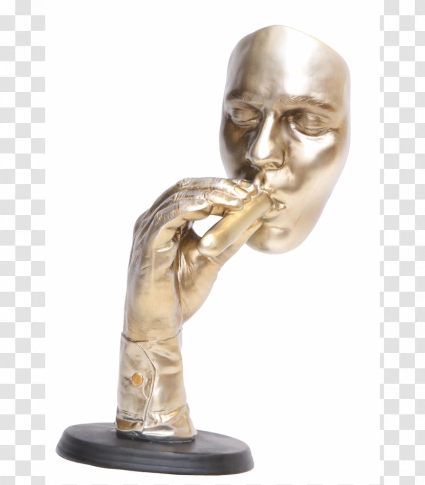 Bronze Sculpture Classical Figurine - Classicism - Man Smoking Transparent PNG