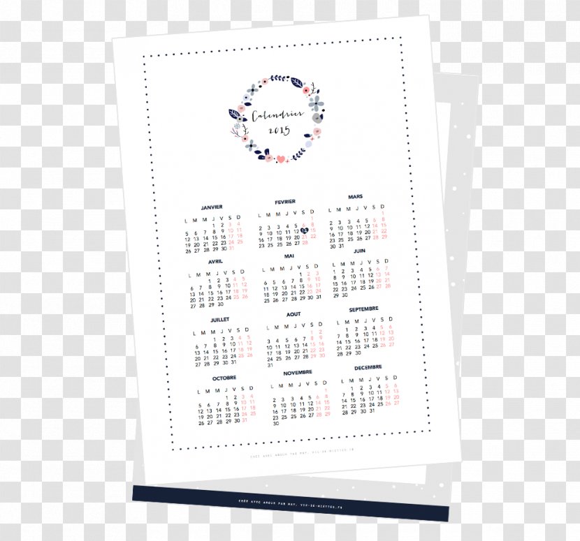 Calendar Font - CALENDRIER Transparent PNG