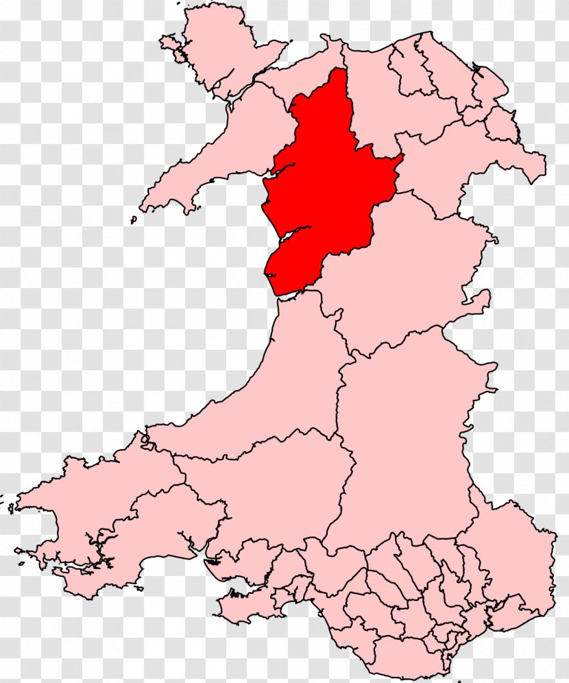 Meirionnydd Nant Conwy Caernarfon Rhondda Electoral District - Map Transparent PNG