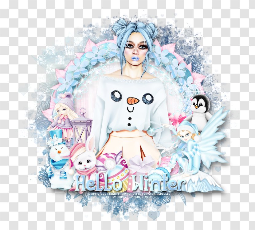 Fashion Illustration Cartoon Character - Frame - Hello Winter Transparent PNG