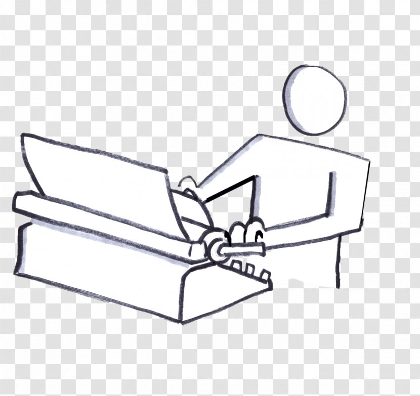 Interview Cartoon - Typing - Coloring Book Furniture Transparent PNG