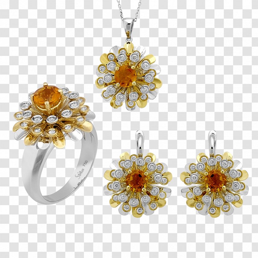 Earring Citrine Diamond Gold Jewellery Transparent PNG