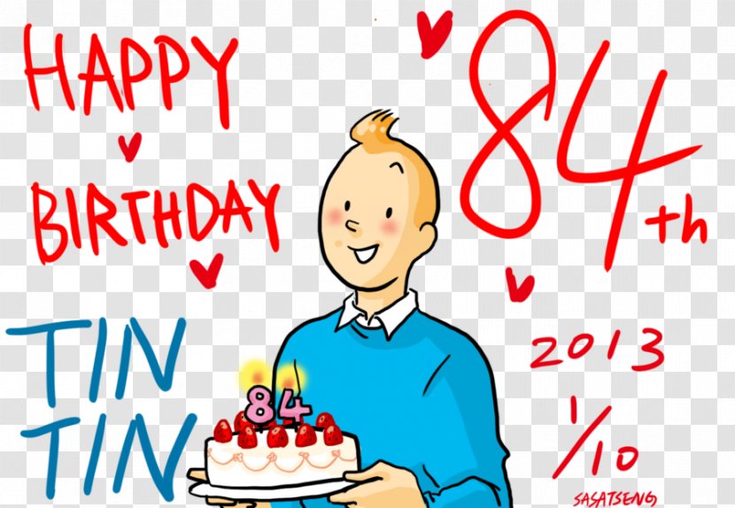 The Adventures Of Tintin Captain Haddock Birthday Cake Wish - Card Transparent PNG